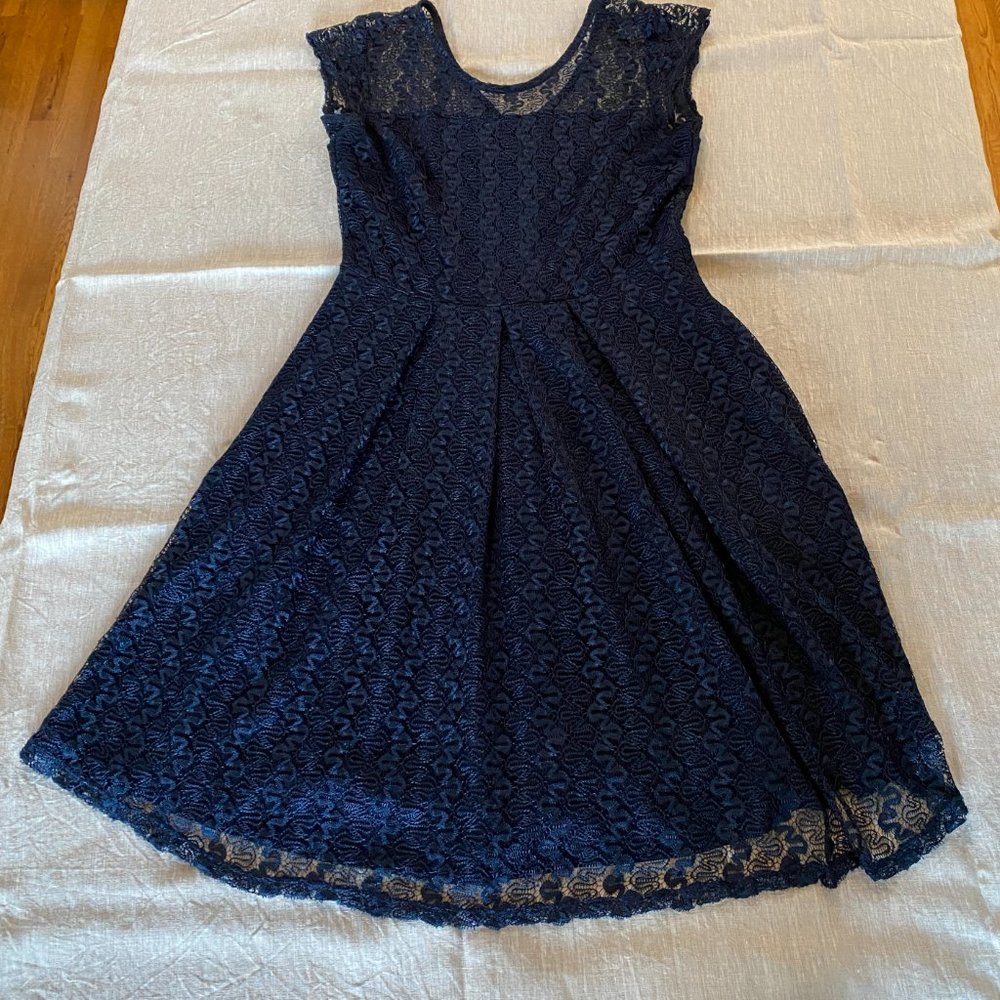 Apricity knee length lace dress, Size L